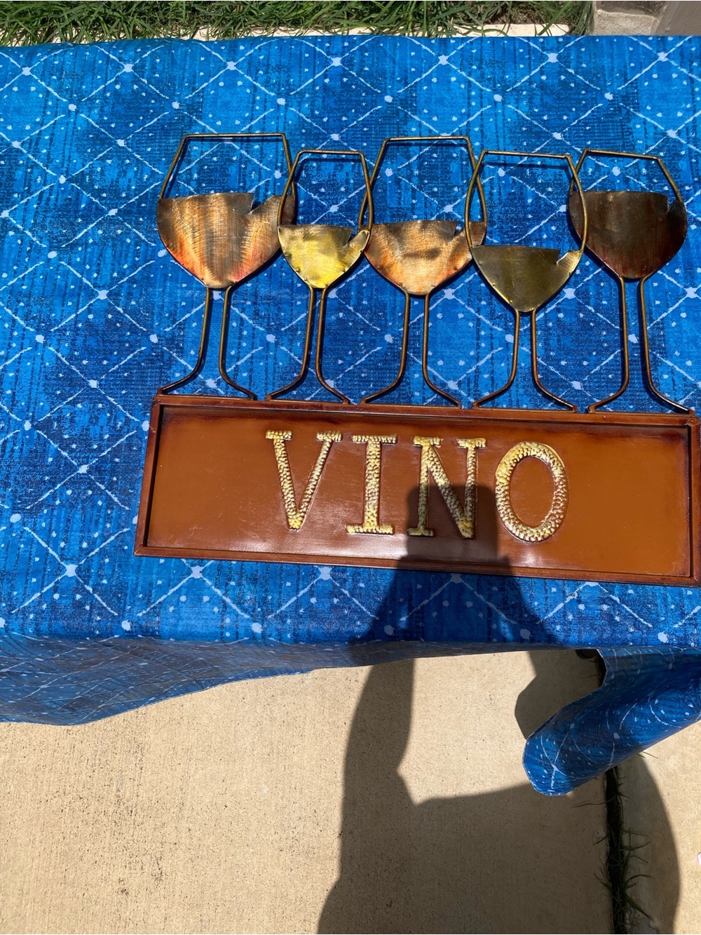 Kirklands VINO Metal Wall Art in Gold and Brown